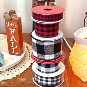 Assorted Ribbon Spools - Red, White, Pink, Green, Black, Etc